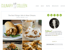 Tablet Screenshot of culinarycolleen.com